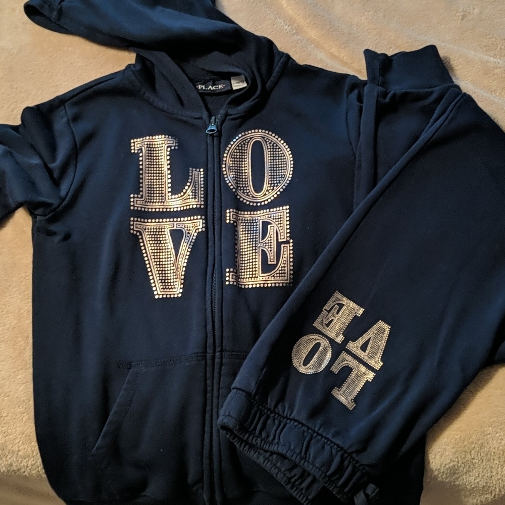 Children's Place Hooded zip sweatsuit
